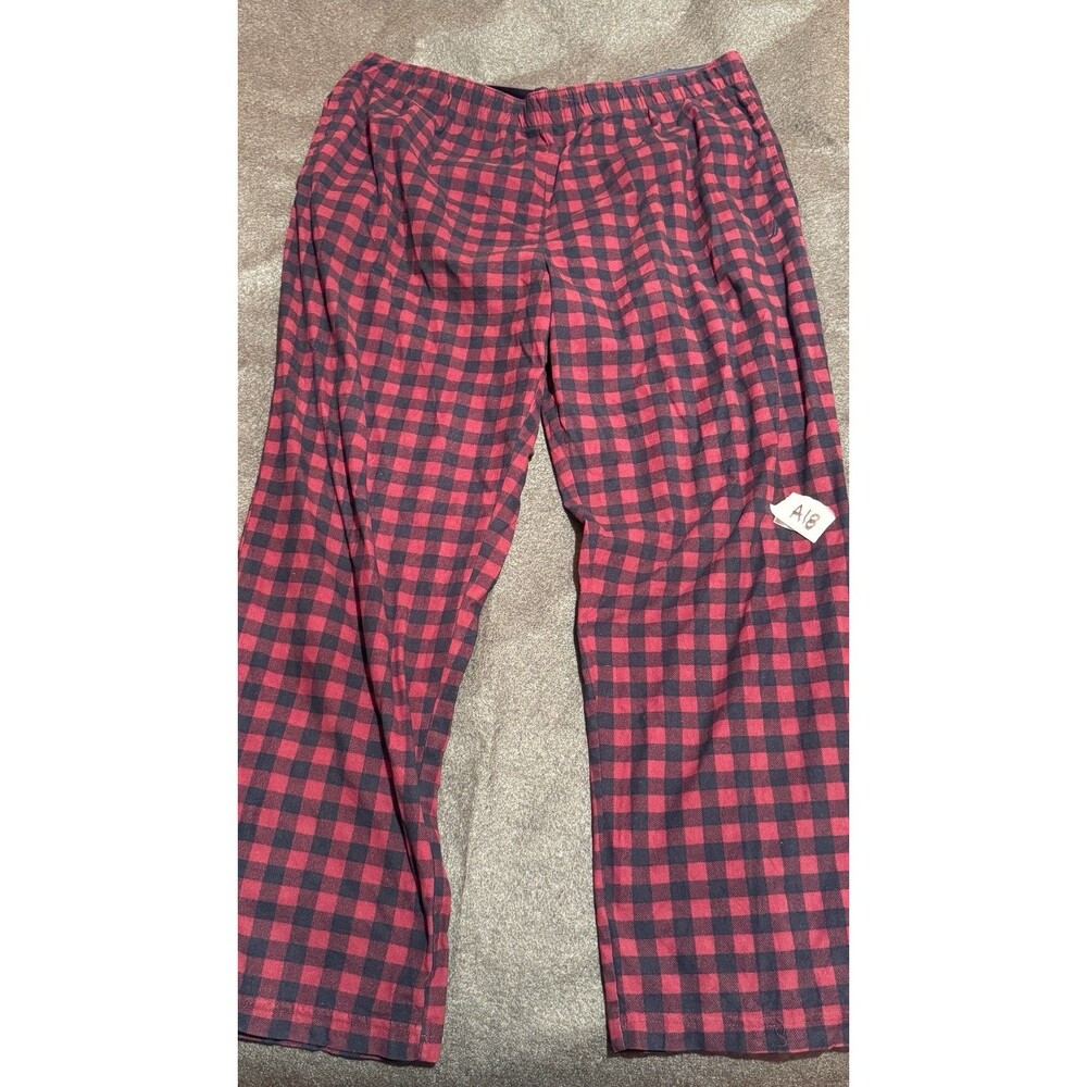 Nautica Mens Pajama Pants XL Extra Large Red Black Sleepwear Plaid PJ Bottoms
